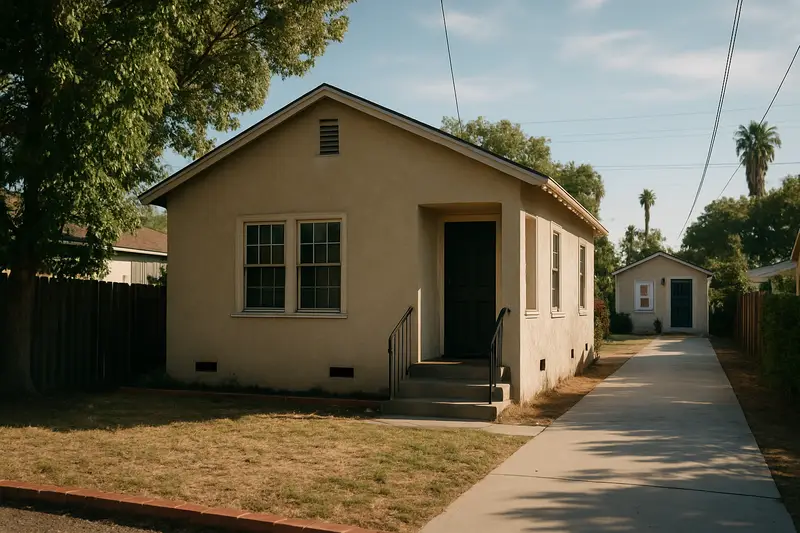 Small 1940s house with a rear cottage down the driveway in Bellflower